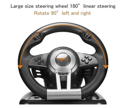 Double Vibration Motor Linear Cool Totem Brake Racing Car Game Steering Wheel for PC Switch PS4 PS3 XBOX ONE